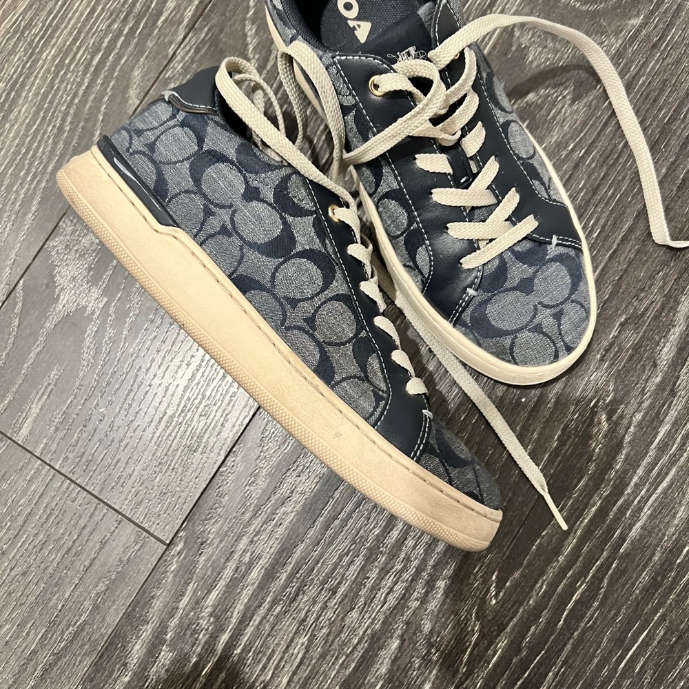 Coach Navy and Gray Patterned Sneakers - Picture 2 of 3